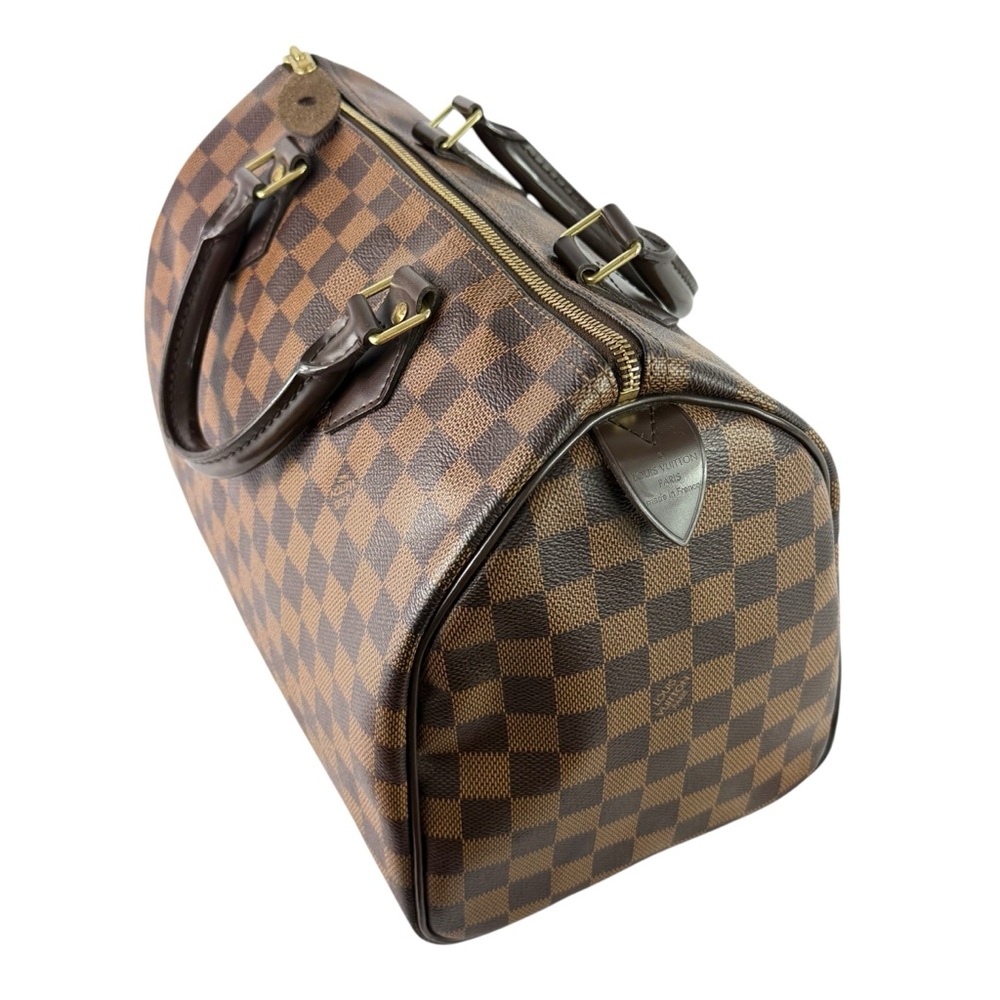 LOUIS VUITTON Brown Canvas Damier Ebene Speedy 30 Made in France - Picture 15 of 17